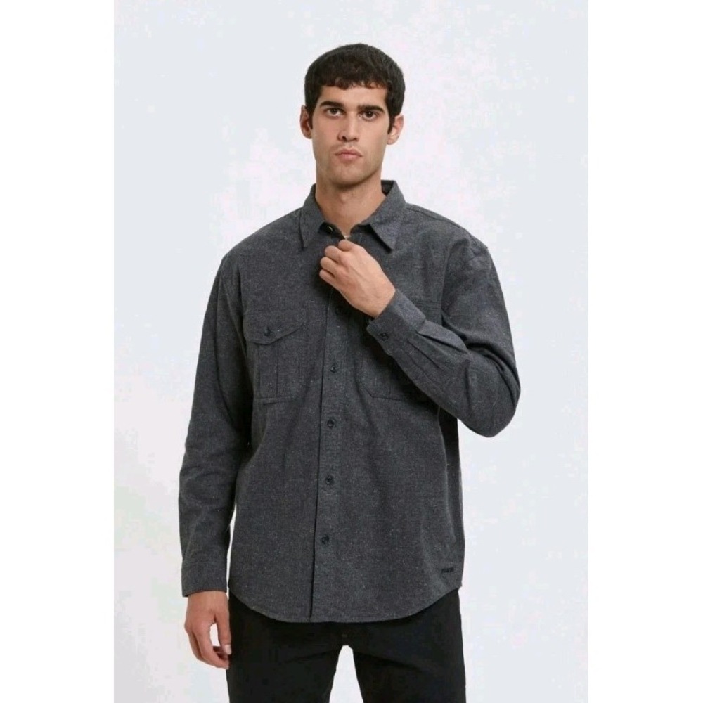 Filson Alaskan Guide Heavy Flannel Shirt Mens XXL Heather Grey 100% Cotton EUC